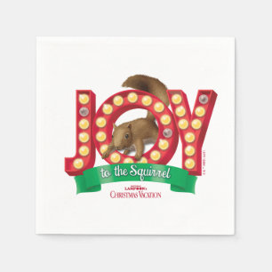 Christmas Vacation Joy to the Squirrel Napkin