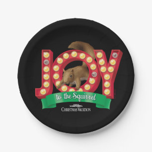 Christmas Vacation Joy to the Squirrel Paper Plate
