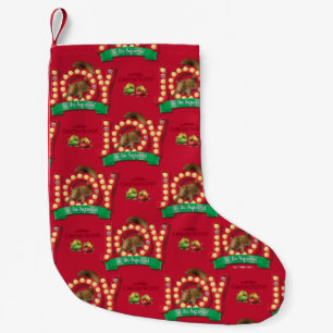 Christmas Vacation   Joy to the Squirrel Pattern Small Christmas Stocking