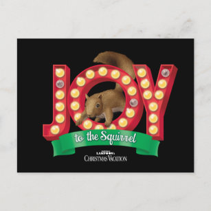 Christmas Vacation   Joy to the Squirrel Postcard