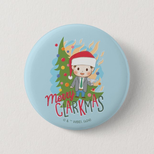 Christmas Vacation Merry Clarkmas 2 Inch Round Button (Front)
