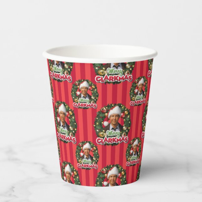 Christmas Vacation | Merry Clarkmas Pattern Paper Cups (Front)