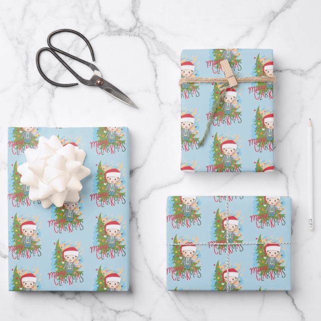 Christmas Vacation Merry Clarkmas Wrapping Paper Sheet (Front)