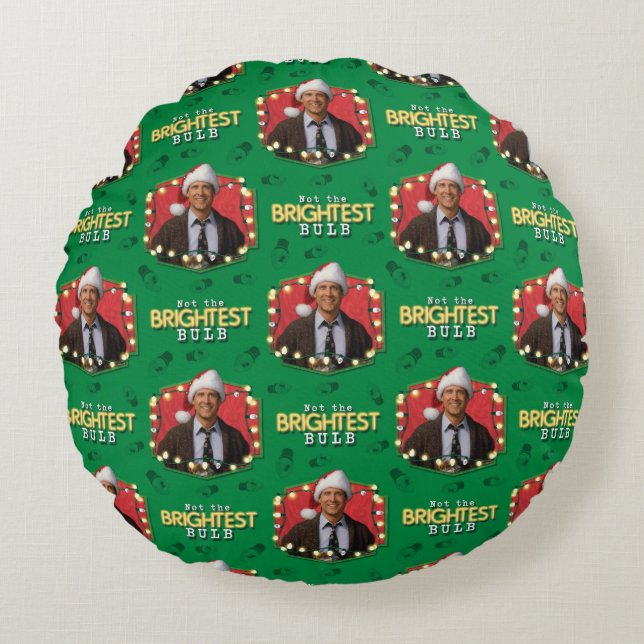 Christmas Vacation | Not the Brightest Bulb Patter Round Pillow (Front)