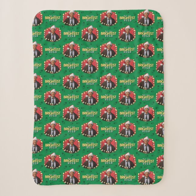 Christmas Vacation | Not the Brightest Bulb Patter Sherpa Blanket (Front)