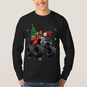 Christmas Vacation Santa Riding Monster Red Truck  T-Shirt