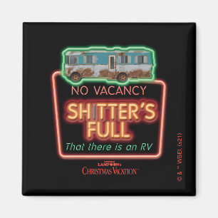 Christmas Vacation   Sh*tter's Full Neon Sign Magnet