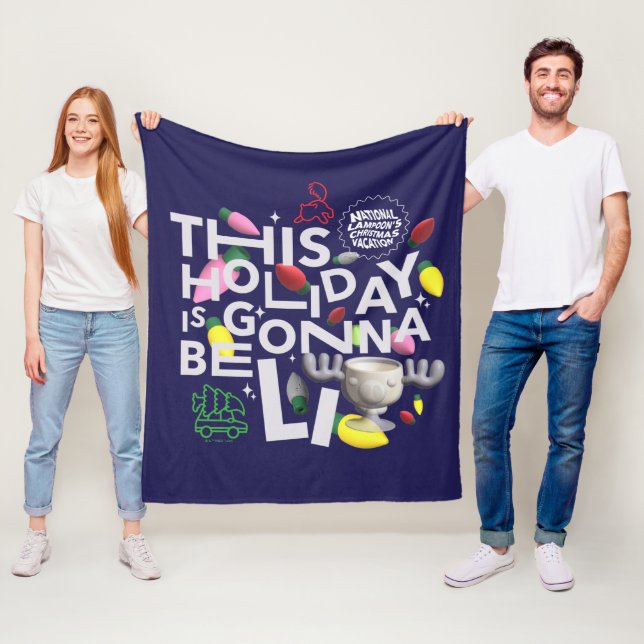 Christmas Vacation | This Holiday is Gonna Be Lit Fleece Blanket (In Situ)