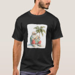 Christmas Vacation with Beach Cocktails and Palm T T-Shirt<br><div class="desc">Christmas Vacation with Beach Cocktails and Palm Trees</div>