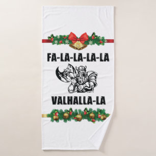 Christmas Valhalla Throw Pillow Bath Towel
