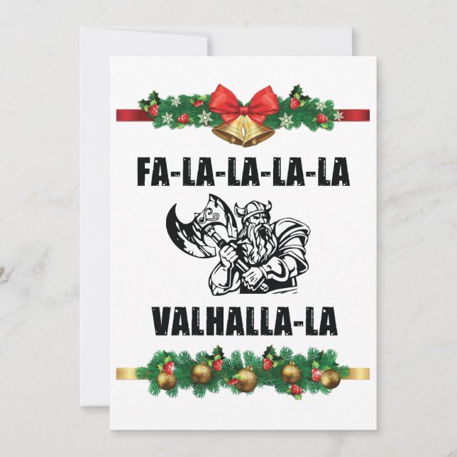 Christmas Valhalla Throw Pillow Invitation (Front)