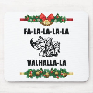 Christmas Valhalla Throw Pillow Mouse Pad