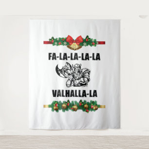 Christmas Valhalla Throw Pillow Tapestry