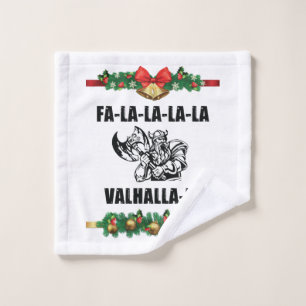 Christmas Valhalla Throw Pillow Wash Cloth