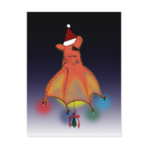 Christmas Vampire Squid from Hell Postcard