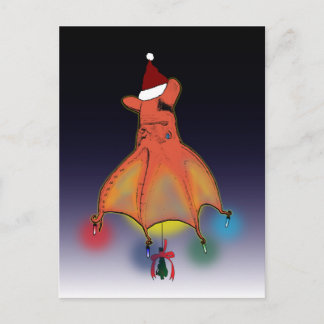 Christmas Vampire Squid from Hell Postcard