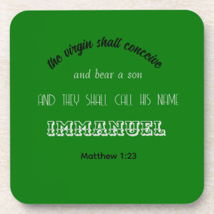 Christmas Verse Hard plastic coaster