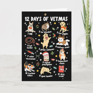 Christmas Veterinarian Veterinary Medicine Vet Tec Card