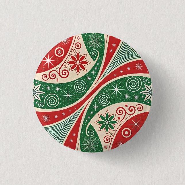 Christmas Vibes 1 Inch Round Button (Front)