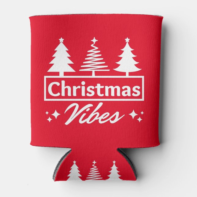 Christmas Vibes Can Cooler (Front)