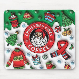 Christmas Vibes Coffee Mouse Pad
