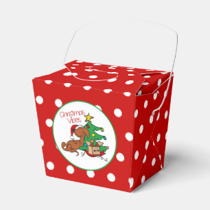 Christmas Vibes Dachshund Dog Favour Box