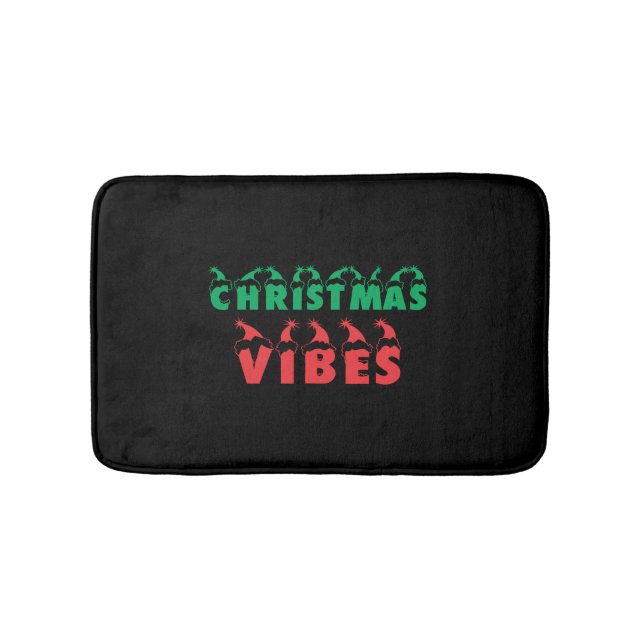 Christmas Vibes Holidays Xmas Bath Mat (Front)