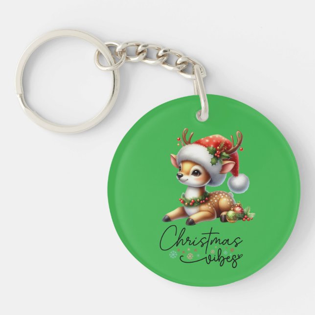 Christmas Vibes KeyChain (Front)