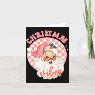 Christmas Vibes Nk Santa Claus Disco Vintage Xmas Card