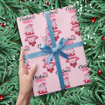"Christmas Vibes" Pink Unicorn Santa  Wrapping Paper<br><div class="desc">Get ready to spread some seriously adorable holiday cheer with our "Christmas Vibes" Pink Unicorn Santa Wrapping Paper! This unique and charming gift wrap features a delightful repeating pattern of a festive Santa Claus rocking a magical unicorn horn, alongside the phrase "Christmas VIBES" in a playful script. Against a cheerful...</div>