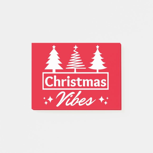 Christmas Vibes Post-it Notes (Front)