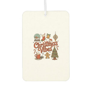 Christmas Vibes Snow Globe Gingerbread Man Tree Air Freshener