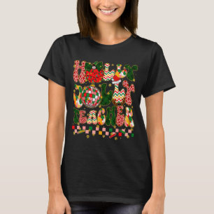 Christmas Vibes Teacher Leopard Snowman Xmas Men W T-Shirt