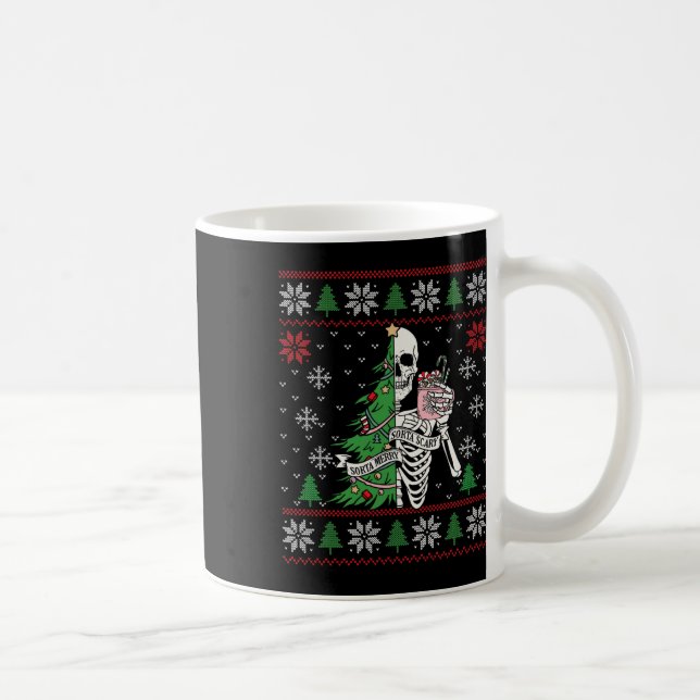 Christmas Vibes Xmas Skeleton Sorta Merry Sorta Sc Coffee Mug (Right)