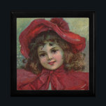 Christmas Victorian Child Red Hat Girl Portrait Ar Gift Box<br><div class="desc">The Christmas Child - This little Victorian child has a red little hat and a red cloak,  just like Little Red Riding Hood,  to keep her warm for the Christmas season. The beautiful child is from a late 1800s advertisement.</div>