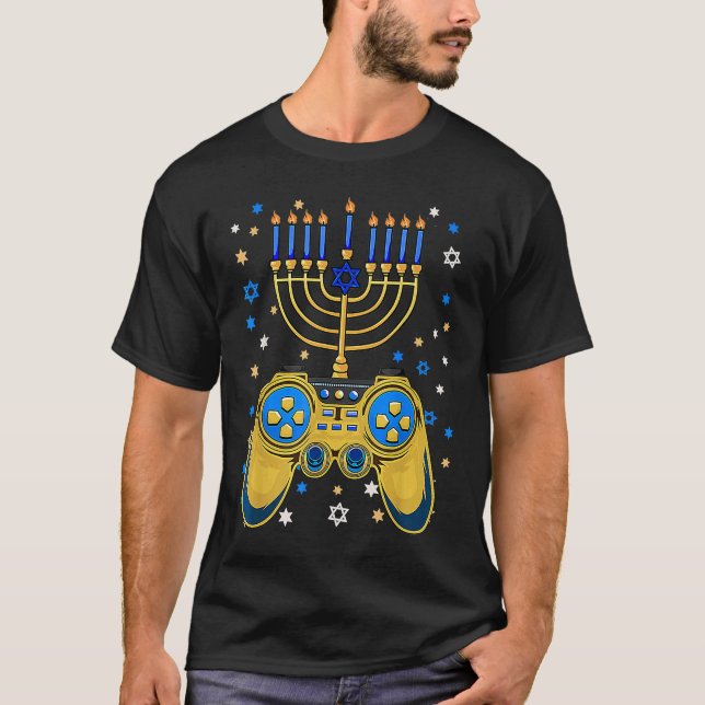 Christmas  Video Game Controller Hanukkah Jewish G T-Shirt (Front)