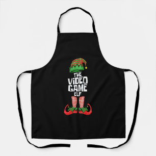 Christmas Video Game Elf Apron