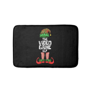Christmas Video Game Elf Bath Mat
