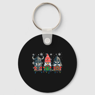 Christmas Viking Gnomes Funny Nordic Xmas Men Wome Keychain