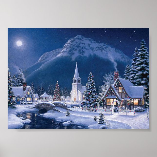 Christmas Village by Richard Burns Poster (Front)