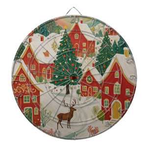 Christmas Village Dartboard