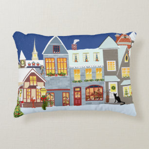 Christmas Village Decorative Pillow