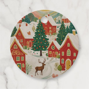Christmas Village Favour Tags