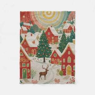 Christmas Village Fleece Blanket