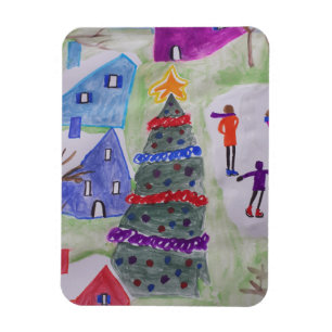 Christmas Village Flexible Magnet