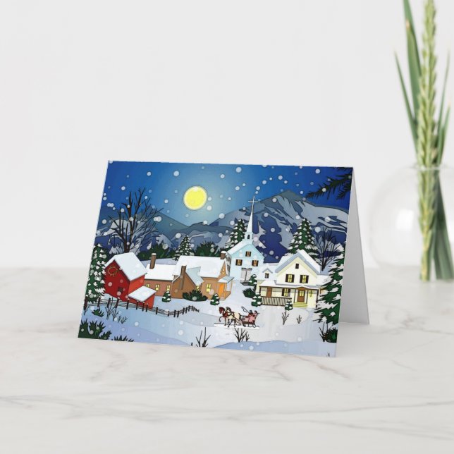 Christmas Village Holiday Card (Front)