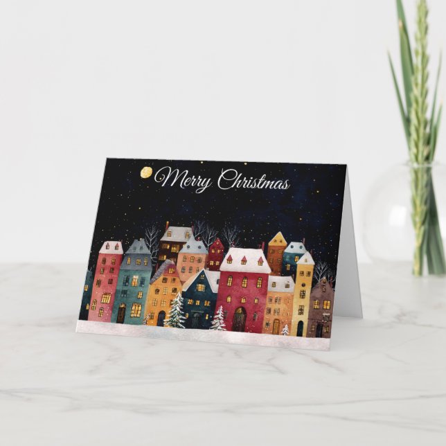Christmas Village Holiday Card (Front)