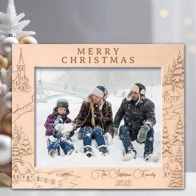 Christmas Village in Winter Etched Frames (Creator Uploaded)