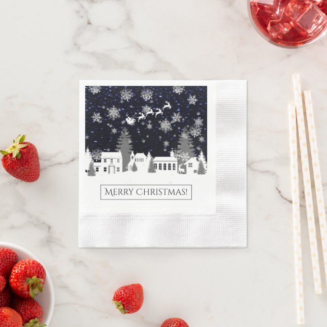 Christmas Village Paper Napkin (Insitu)