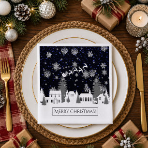 Christmas Village Paper Napkin